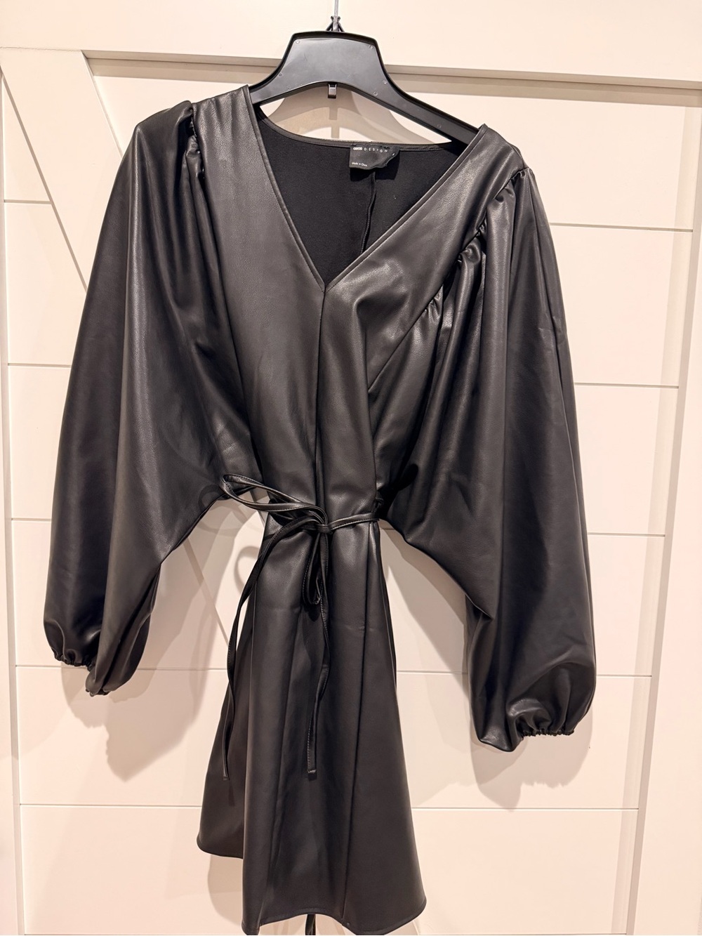 ASOS design faux leather smock dress
